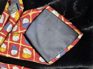 Ermenegildo Zegna Tie Mens Silk Geometric Designer 58in Made in Italy Classic 3