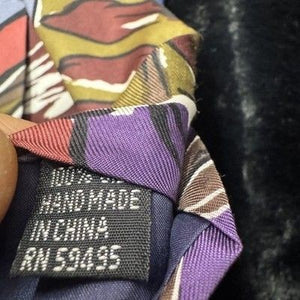 Stefano Rossini Tie Mens One Size Multicolor Floral Pattern 100% Silk Handmade 5