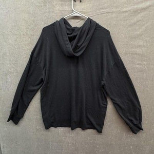 Avia Hoodie Womens Large Black Cowl Neck Lightweight Modal Blend Pullover Pre-Ow 2