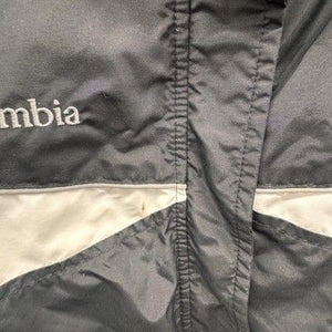 Columbia Jacket Womens Large Black White Hooded Full Zip Outdoors Winter Coat 1