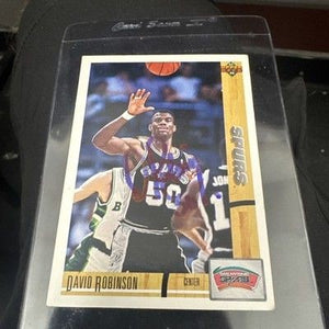 ON CARD AUTO! 1991-92 Upper Deck David Robinson San Antonio Spurs #50 HOF 🔥🏀 2