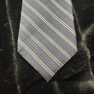 Thai Silk Tie Mens Blue Striped Woven Necktie Classic Formal Business 54in Long 2