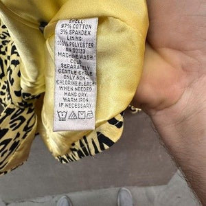 Linea by Louis Dell'Olio Womens Medium Leopard Print Blazer 3/4 Sleeve Two Butto 3