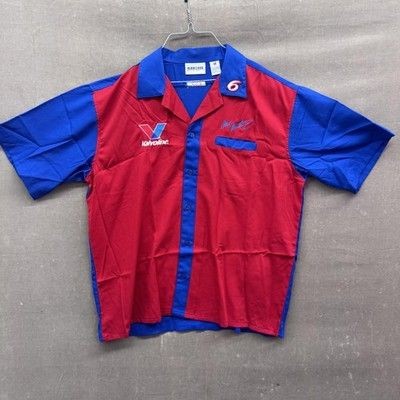 Valvoline Racing Shirt Mens XL Red Blue Button Up NASCAR 90s Style Pre-Owned Goo