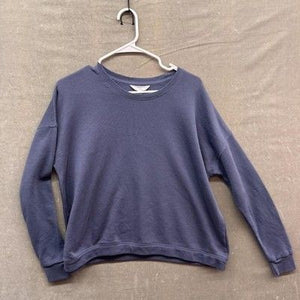 Time and Tru Sweatshirt Womens Small Blue Crewneck Fleece Pullover Pre-Owned Goo 1