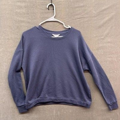 Time and Tru Sweatshirt Womens Small Blue Crewneck Fleece Pullover Pre-Owned Goo