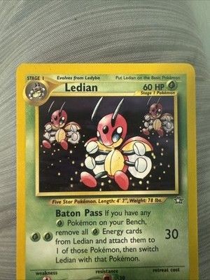 Pokemon Ledian 39/111 Neo Genesis 1st Edition Three Duplicates 2