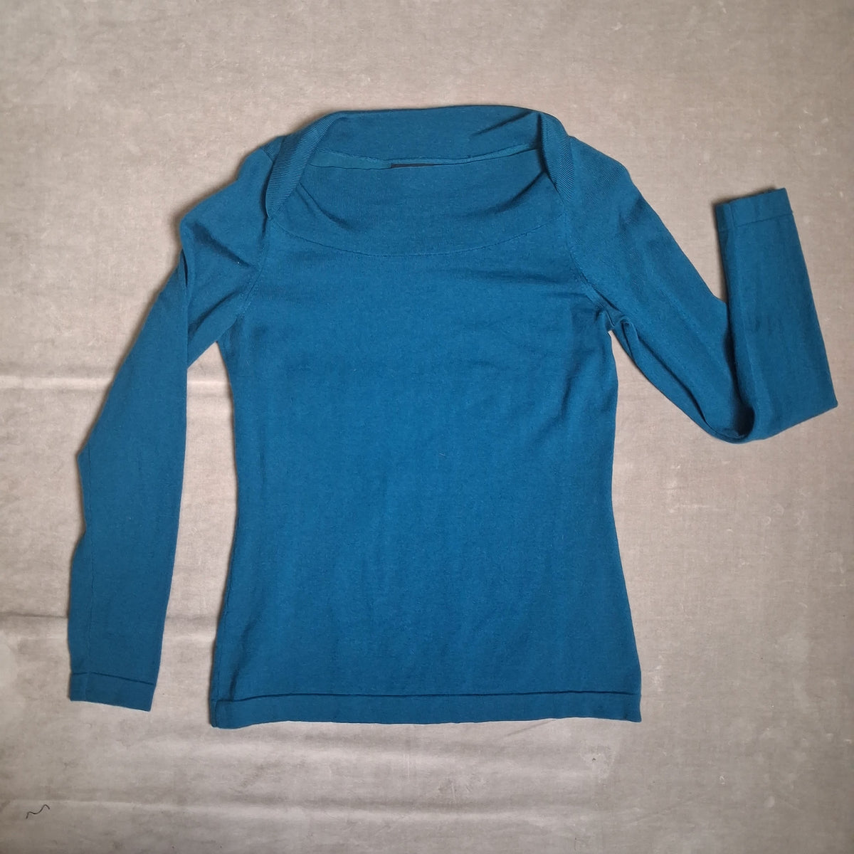 Banana Republic Women's Teal Extra Fine Merino Wool Long Sleeve Top M Pre-Owned