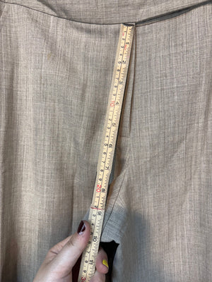Ann Taylor Dress Pants Beige Check Pattern Size 4 Excellent Used Condition 4