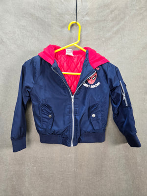 Marvel Spider-Man Boys Navy Hooded Bomber Jacket Simply Amazing Size S 1