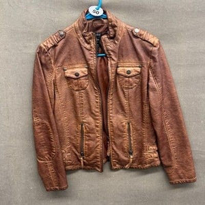 Vintage Y2K LORD & TAYLOR Brown Jacket Size 2 Vegan 1