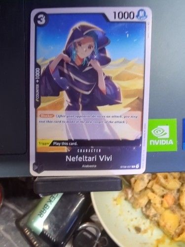 EXACT CARD PICTURED One Piece TCG Monkey D Luffy Deck ST08-007 Nefeltari Vivi