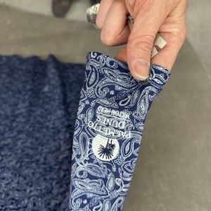 Donald Ross Polo Shirt Mens Large Blue Paisley Print Golf Performance Polyester 2