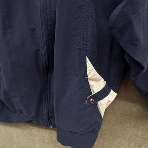 Windbreaker Jacket Mens Extra Large Navy Yellow Full Zip Raglan Pockets Mesh 1