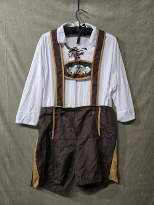 Men's Oktoberfest Lederhosen Costume Bavarian German Beer Fest Shirt Suspenders 1