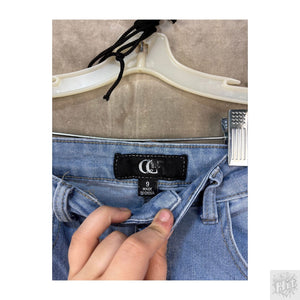 C&A Straight Women's Jeans Size 9 Medium Wash Distressed Ripped 2