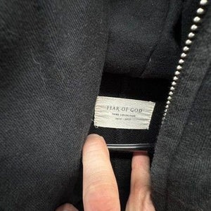 Fear of God Hoodie Mens Large Black Third Collection Sleeveless Half Zip Pocket 2