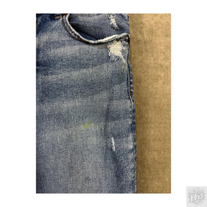 Gap SKY HIGH Skinny Women's Jeans Size 14 Medium Wash Distressed Ripped 4