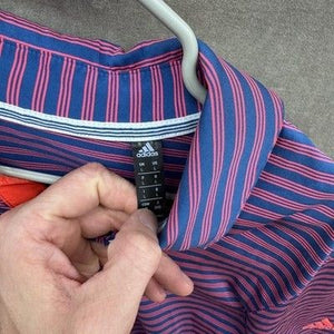 Adidas Shirt Mens Large Polo Golf Athletic Performance Climalite Striped 1