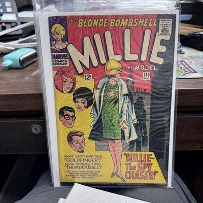 Vintage 1966 Marvel Millie the Model Comic Book #140 Blonde Bombshell Spy Chaser