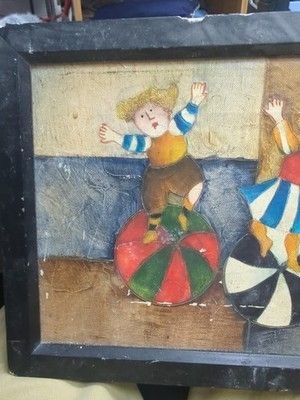 Joyce Roybal Original Signed Vintage Framed Painting Used Artwork 5