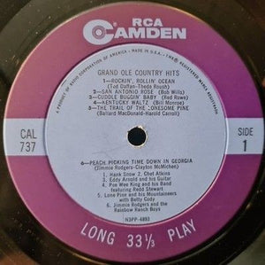 Various Grand Ole Country Hits Vinyl LP Record 3