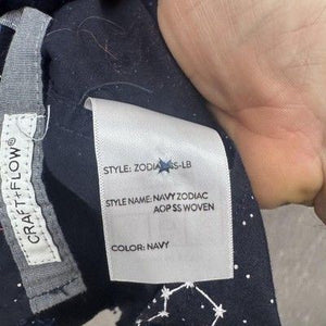 Craft+Flow Shirt Little Boys Large Navy Zodiac Constellation Print Short Sleeve 2