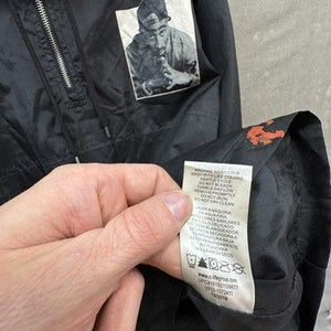 Poetic Justice Jacket Mens XL Black Half Zip Windbreaker Hooded Anorak Chemistry 5