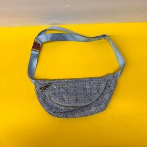 Generation Love Light Blue Tweed Fanny Pack Belt Bag Silver Hardware Pre-Owned E 2