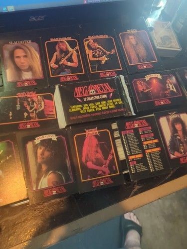 1991 Mega Metal Collectors Cards 1x Sealed Pack + 11 Loose- Iron Maiden Bon Jovi