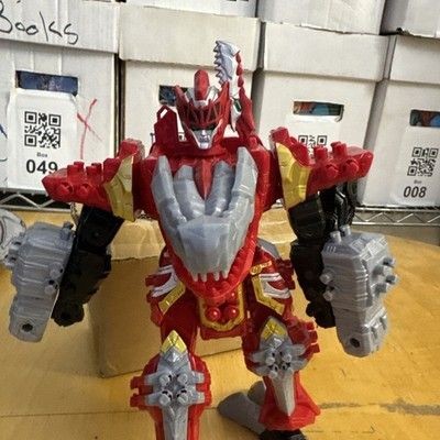 Mighty Morphin Power Rangers Super Dino Megazord 12 Inch Used Incomplete