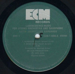Keith Jarrett Jan Garbarek Luminessence Vinyl LP Record Used Jazz ECM 4