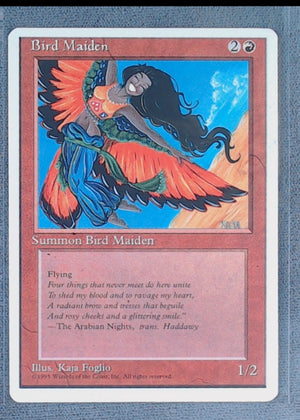 1995 Magic The Gathering Fourth Edition Bird Maiden #177 1