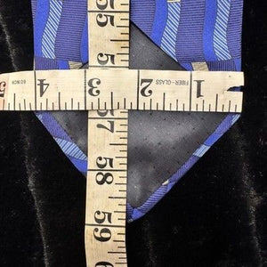 Conte di Milano Tie Blue Yellow Geometric Pattern 100 Silk Pre-Owned 1