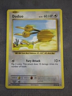 Doduo 48/102 1st Edition Common Base Set Shadowless Pokemon English LP