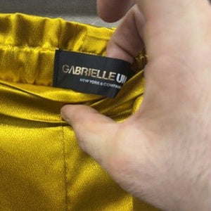 Gabrielle Union Pants Womens Large Cargo Satin Trousers Pockets Polyester Shine 3
