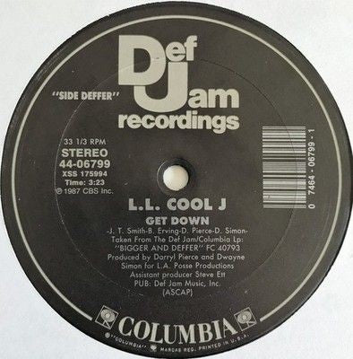 L.L. Cool J I'm Bad / Get Down 12" Vinyl Record