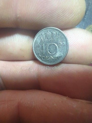 Netherlands 10 Cent 1950 Nickel Coin Juliana Kayihan coins T120 2