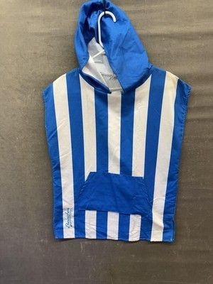 Beaches by Sandals Hooded Poncho Mens Large Striped Swim Towel Coverup Pre-Owned