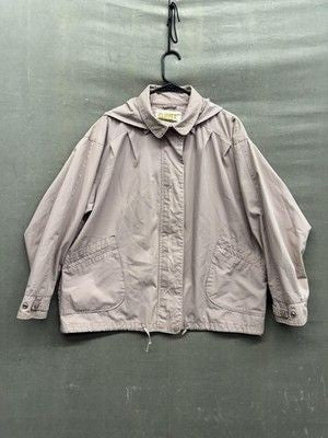 Clipper Mist Jacket Mens XL Light Pink Hooded Drawstring Vintage Windbreaker 90s 4
