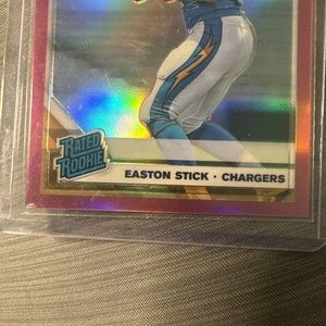 2019 Donruss Optic #189 Easton Stick Optic Bronze Auto Los Angeles Chargers 4