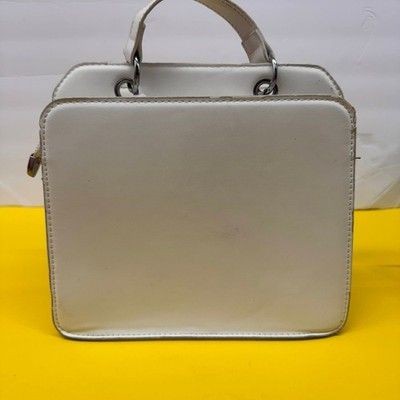 Steve Madden Satchel Bag White Red Kiss Print Top Handle Pre-Owned Good Conditio