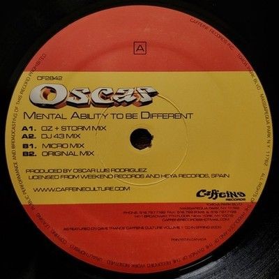 Oscar Mental Ability To Be Different 12 Inch Vinyl Record Used