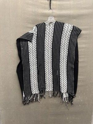 Highness Poncho Vest One Size Boho Fringe Open Front Southwestern Festiva 1
