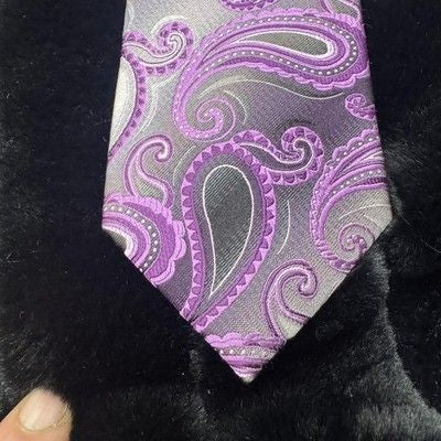 Van Heusen Tie Silk Paisley Necktie Mens Formal Dress Wedding Pre-Owned Good