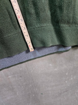 Eddie Bauer Men's Olive Green Henley Sweater Ribbed Cotton Pullover Size XL 5