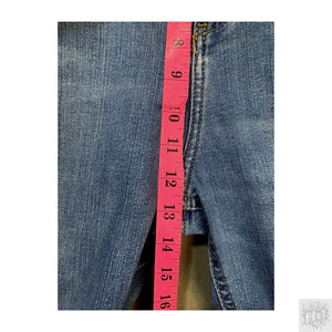 Lee Heritage Straight Women's Jeans Size W28 L32 Medium Wash Ripped Distressed 4