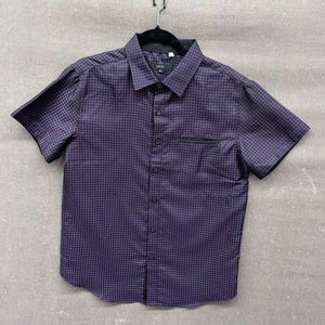 Pavini Shirt Mens Medium Geometric Short Sleeve Button Up Modern Dressy Casual 1