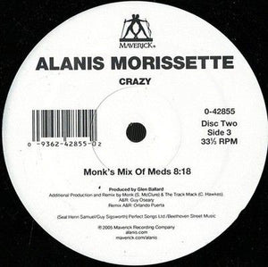 Alanis Morissette Crazy 12 Inch Vinyl Record Used 5