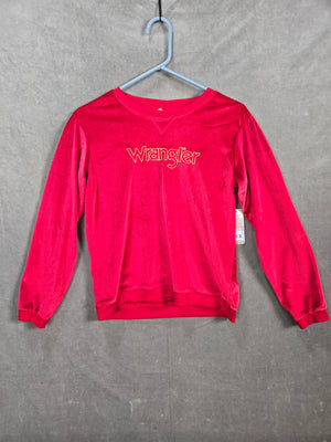 Wrangler Women's Red Velvet Crew Neck Sweater XL 1X 16 18 New With Tags 1